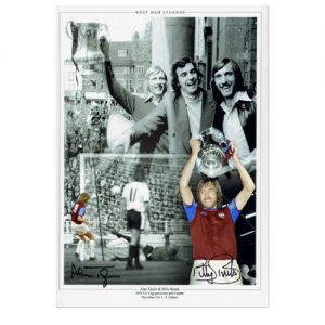 Alan Taylor and Billy Bonds Signed Photo