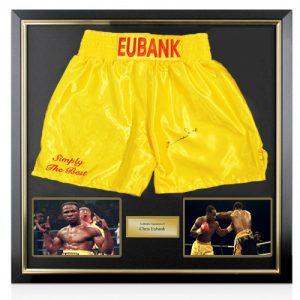 Chris Eubank Deluxe Framed Signed Boxing Shorts