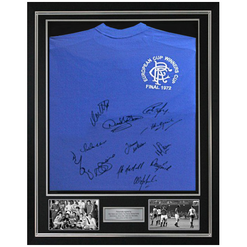 rangers signed shirt framed