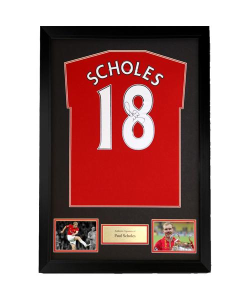 Paul Scholes Framed Signed Manchester United Football Shirt - Autograph ...