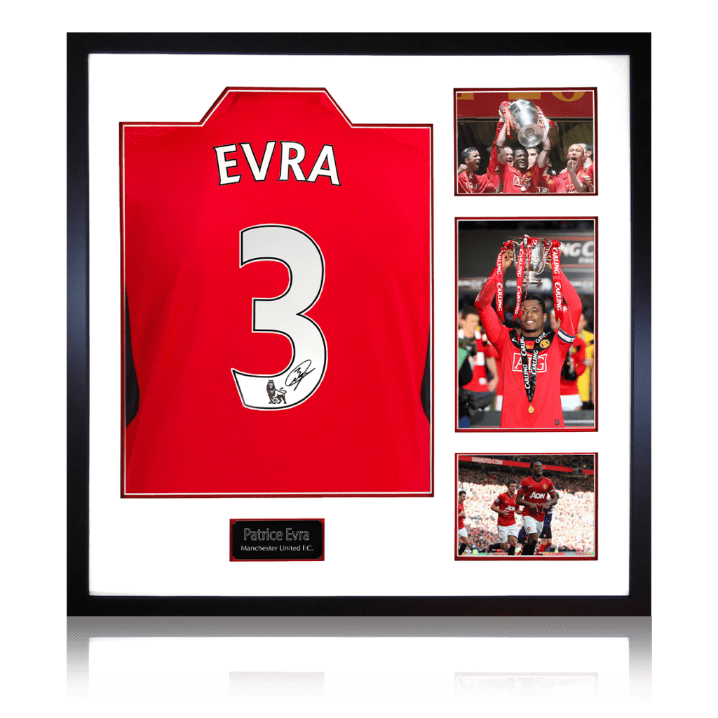 Patrice Evra Signed Manchester United Large Display - Autograph It Now